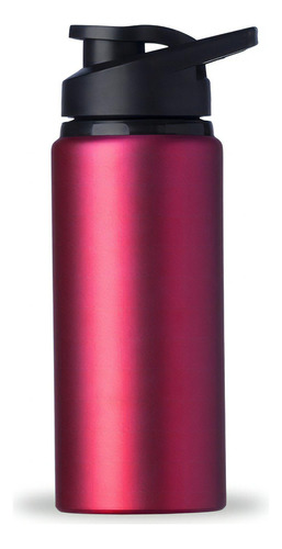 Squeeze Alumínio 600ml Garrafa Com Alça Água Garrafinha Cor Rosa-escuro