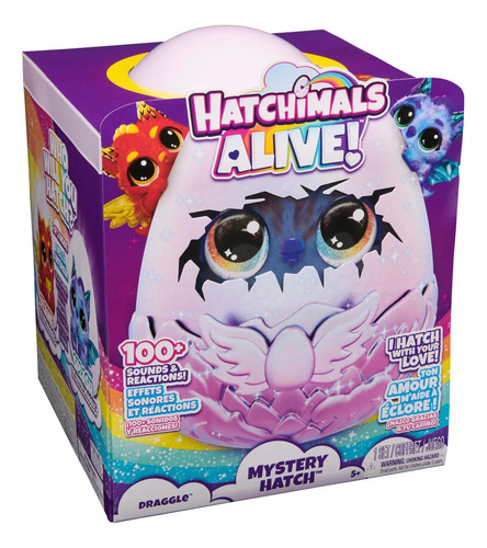 Hatchimals Alive Mystery Hatch Huevo Draggle Juguete Ninas