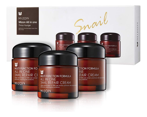 Mizon All-in-1 Snail Repair Cream, 75 Ml, Pack Of 3