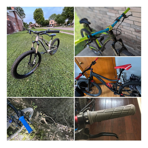Empuñaduras Mtb Fifty-fifty Bloqueo Único Antideslizantes Gris