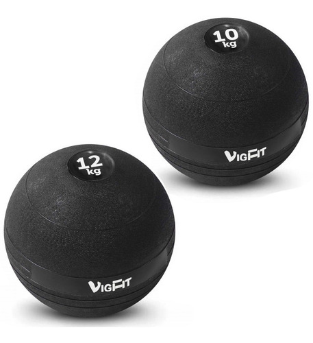 Kit Slam Ball Bola Peso Crossfit 10kg E 12kg Vigfit Sports