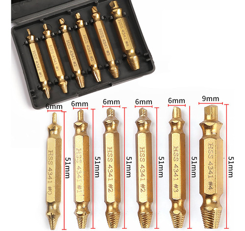 2 Kit Profesional De Extracción De Tornillos: 2 Piezas