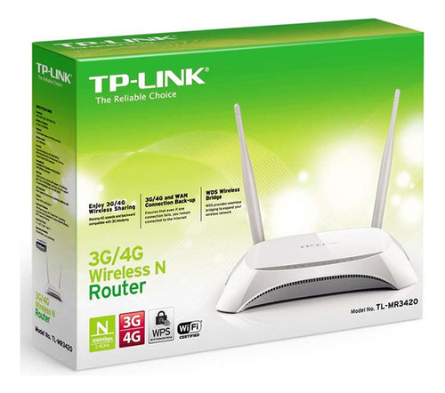 Router Tp-link 3g Wifi 300mb 2 Antenas Tl-mr3420