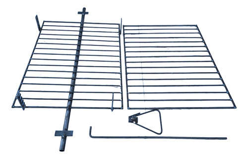 Asador Estaca Libro Hierro Emparrillado 70 X 50 Con Base