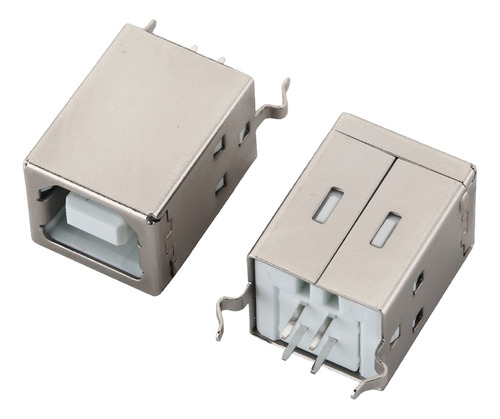 10pzs Conector Usb Tipo B Hembra Vertical 4 Pines 12x11x16mm