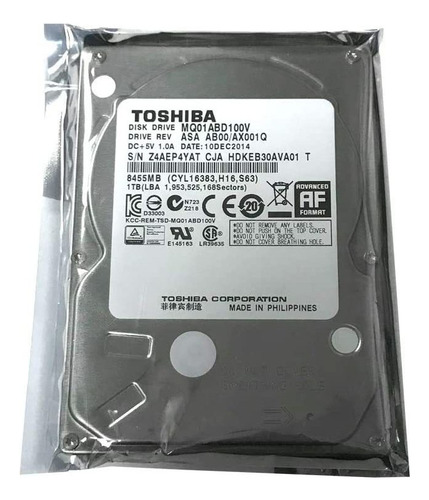 Toshiba - Disco Duro Para Ps3 / Ps4 (1 Tb, 5400 Rpm, 8 Mb De