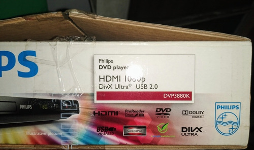 Dvd Philips C/control:hdmi Mod Dpv 3880k Divx Usb 2.0 C/nuev