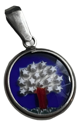 Dije Cristal De Murano De Plata 925 Italiano Plateado (Usado)