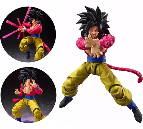 Boneco Goku Dragon Ball Gt Demoniacal Fit Azul Amarelo