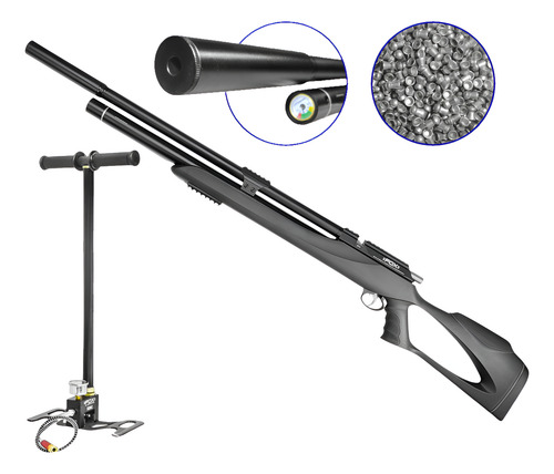 Rifle Pcp Fox M25 Regulado 950 Fps 5.5mm Kit Inflador Negro Negro 5.5 Mm