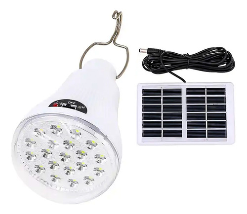 Ampolleta Led Con Panel Solar 7 Horas De Luz Usb Recargable