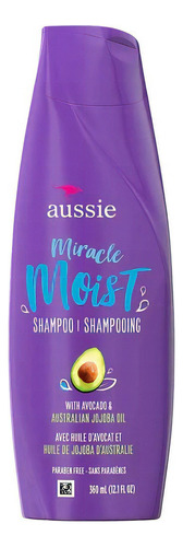 Shampoo Aussie Miracle Moist de aguacate en botella de 360mL por 1 unidad