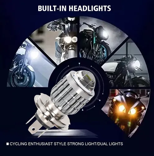 2024 Foco Led Ba20d H4 Faros For Motocicleta Luz Alta Y Baja