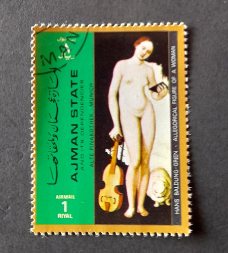 Sello Postal - Eau - Ajman - Pintura De Arte - 1972
