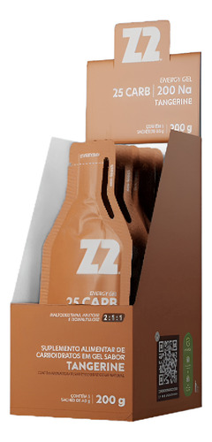 Energy Gel Z2 25g Carbo Tangerine Z2 Foods (05 Un 40g)