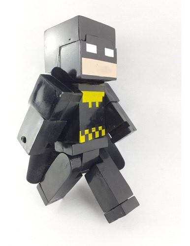 Figura Juguete Muñeco Minecraft Batman Capa Luz