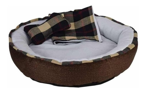 Cama Con Frazada Y Juguete Blanca, Tamaño Chico Fancypets