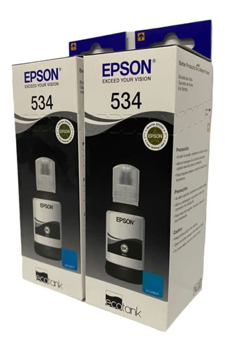 Pack Combo   Botellas De Tinta Epson T534 Bk Facturado