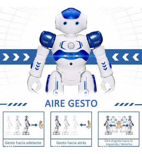 Rc Robot Control Remoto Juguete Inteligente Cantar Bailar Robot Blanco/azul