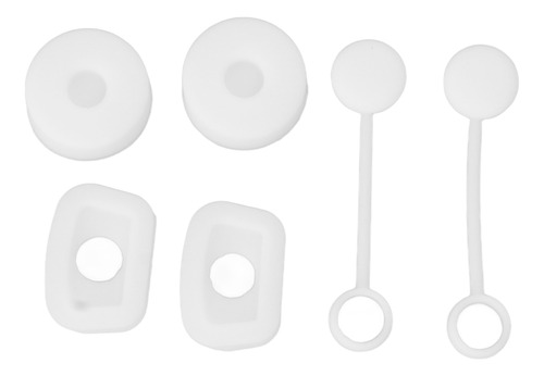 Juego De 6 Tapones De Silicona Para Pajita Reutilizables Y