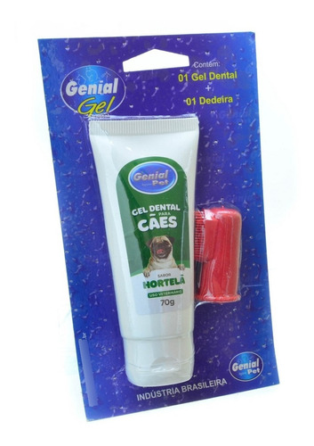 Gel Dental Sabor Hortelã 70g + 1 Dedeira Genial