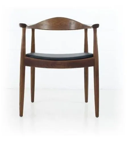 Silla Glasgow Estructura De La Silla Marrón Oscuro Asiento Negro