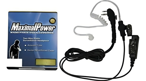 Auricular Tubo Bobina Transparente Maximalpower Con Ptt Hyt
