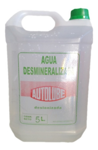 Agua Desmineralizada Autolube 5l Para Vehículos
