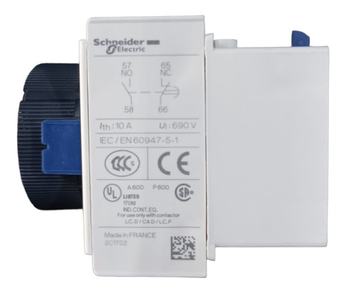 Timer Frontal Schneider Ladr2 1n.o+1n.c, 0.1-30s