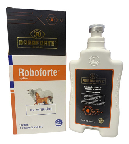 Roboforte 250ml Medicação Tonica Injetavel Ceva