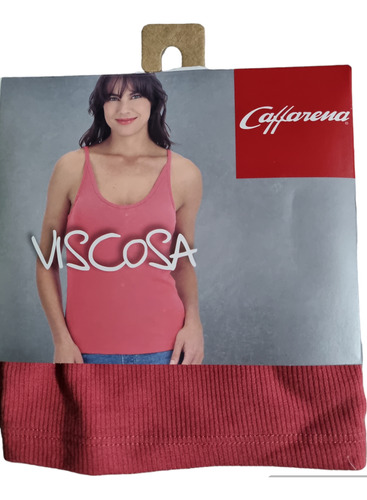 Polera Viscosa Mujer Caffarena Talla L/xl Rosada 