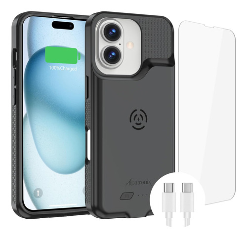 Alpatronix Funda De Batería Para iPhone 16/16e [2025 Nuev...