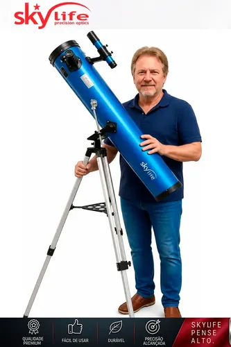 G♡sky Telescópio Refletor Astronômico 114mm Skylife Deepsky 4 Az2