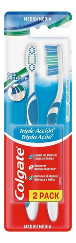 Colgate Cepillo Dental Triple Acción Mediano 2x1
