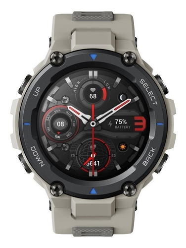 Imagen 1 de 6 de Smartwatch Amazfit Sport T-Rex Pro 1.3" caja 47.7mm de policarbonato desert grey, malla desert grey de silicona A2013