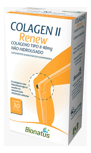 10x Renew Colageno Tipo Ii 40mg+vit+min Green 30caps