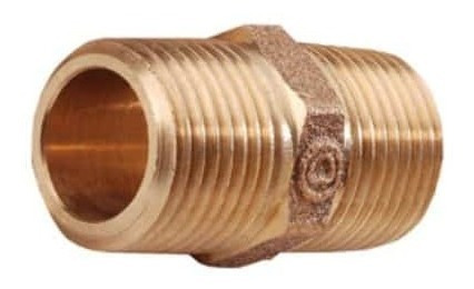 Niple Tuerca Conector Bronce 2 Pulgada Hilo He/he