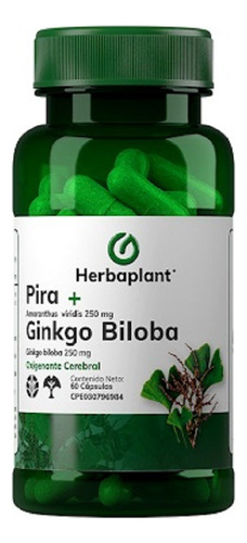 Ginkgo Biloba + Pira 250 Mg 60 Capsulas Herbaplant
