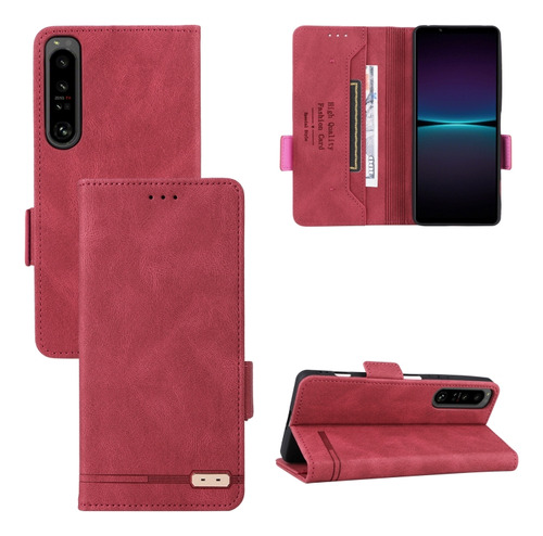 Funda De Piel Con Cierre Magnético Para Sony Xperia 1 Iv