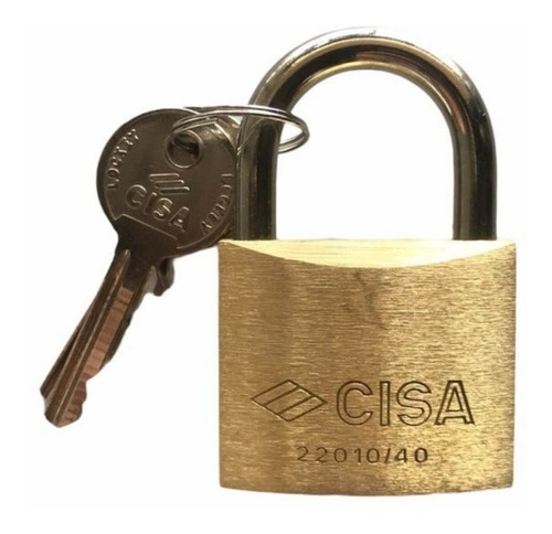 Candado Cisa Arco Latón 40mm