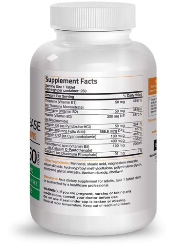 Bronson Super Vitamina B Produccion Energy Sist Nervioso 250
