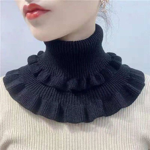 Bufanda Tejida Con Cuello Falso Y Cuello Alto Para Mujer, Cu