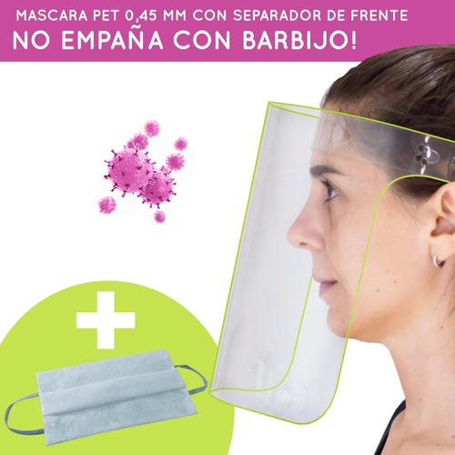 Mascara Sanitaria Protección Facial Ojos Nariz Boca Barbijo