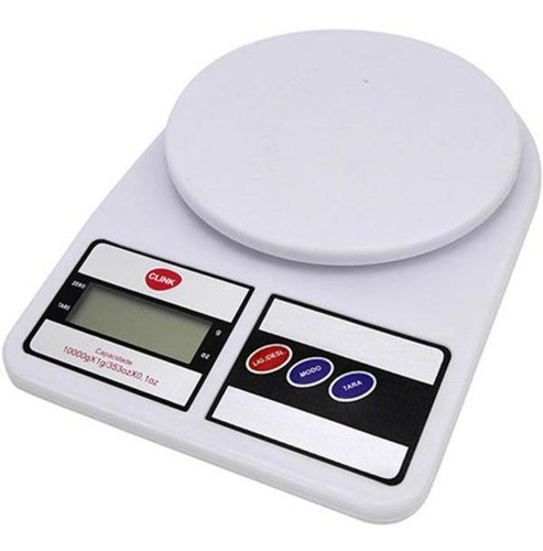 Balança Digital Eletrônica De Precisão 10kg Dieta E Cozinha Capacidade máxima 10 g Cor Branco