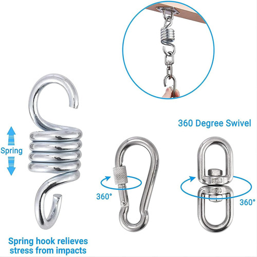 Kit De Soporte Gancho De Hamaca Giratorio De 360 Grados