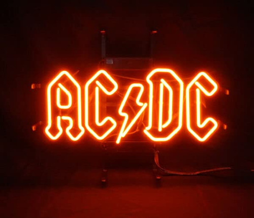 Lámpara De Neón Acdc Para Bar Man Cave Regalo