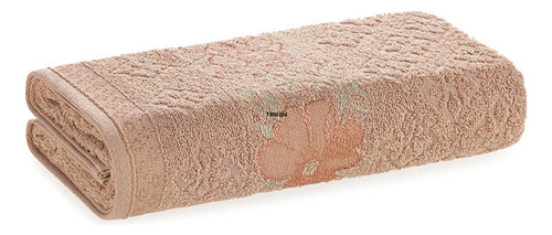 Toalha De Banho Karsten 100% Algodão Floral Grossa 430g/m2 Cor Rosê 60238 Flor