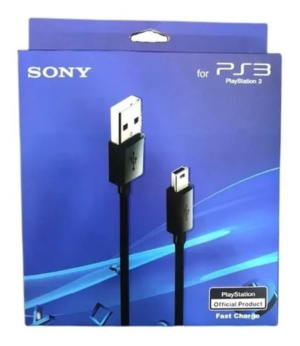 Imagen 1 de 4 de Sony Cable V3 Para Cargar Joystick De Playstation 3 Filtro 