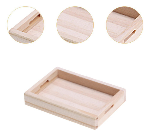 L Modelo De Bandeja De Madera En Miniatura For Casa De