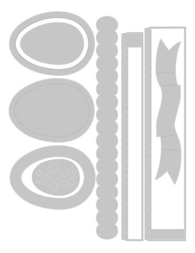 Caja De Huevos De Pascua Para Cortar Metal Data Slimline Scr